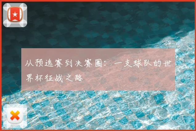 从预选赛到决赛圈：一支球队的世界杯征战之路